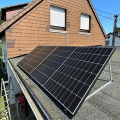 2 Set 45 Inch Solar Panel Bracket Mounting Balcony Flat Roof 0-90° Adjustable