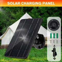 10W 5V Solar Panel for Security CCTV Camera with USB Type C Port Battery Charger