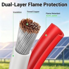 20Ft Solar to XT60 Extension Cable 12AWG for Portable Power Station and Battery