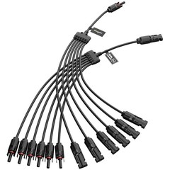 Solar Panel Y Connectors 6 to 1 Male Female Parallel Cable