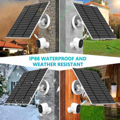 6W Solar Panel Compatible with Arlo Pro 5S 2K, Pro 4, Pro 3, Floodlight, Ultra 2