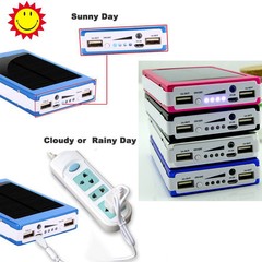 80,000mAh Solar Power Bank 2 USB Charging Solar Panel Battery Charger 20LED