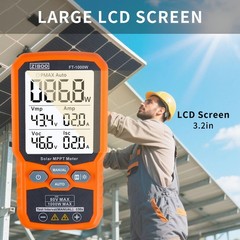 ZIBOO FT-1000W Solar Panel Tester MPPT Meter – 1000W Max Power,
