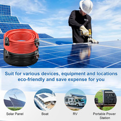 30Ft 10AWG Solar Panel Extension Cable Wire MC4 Connector RV PV