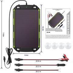 5W 12V Solar Battery Charger Maintainer, Smart MPPT Controller, Waterproof Trick
