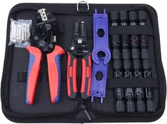 Solar PV Panel Crimping Tool Crimper Stripper Solar Connectors for Solar Cable