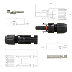 20 Pairs Solar Panel Cable Wire Connectors Kit Male & Female Waterproof Adapter