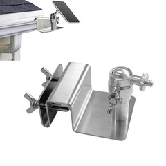 Adjustable Stainless Steel Gutter Mount for Solar Panels, No Drill, Compatible w