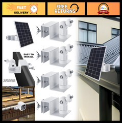 4 PCS Universal Solar Panel Gutter Mount for Ring, Blink, Arlo & More – White