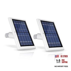 Solar Panel Compatible with Ring Spotlight Cam/Plus/Pro Battery, 2 Pack White