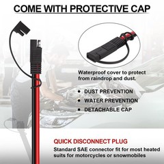 2Pack SAE Extension Cable SAE Quick Connector Disconnect Plug for RV Trolling…