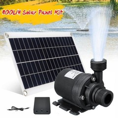 50W Polycrystalline Solar Water Pump System 800L/H Flow for Garden Pond
