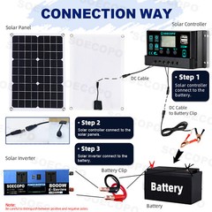8000w 110v Solar Full Kit Inverter 300W Solar Panel Home 100A Controller