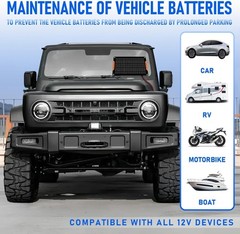 Hoysicy 12 Volt 10 Watt Solar Battery Charger Maintainer Trickle Charger