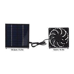 Chicken Coop Solar Fan, Outdoor Exhaust Ventilation Fan for Poultry Cage