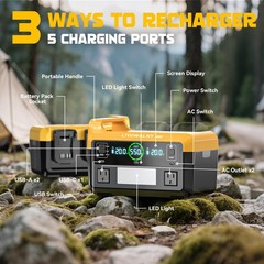 550W Power Station Compatible with Dewalt: LIVOWALNY Portable Generator