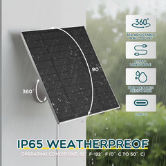 8 Pack 5W Solar Panels for Security Cameras Outdoor Waterproof Solar Panel for C