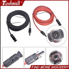 Findmall 1 Pair 10AWG 25 Feet Solar Panel Extension Cable Wire Connector