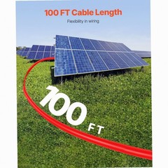 10AWG 100ft 2-Color Solar Cable, Black & Red, MC4