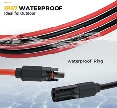 10AWG Solar Extension Cable,10 Feet, Male-Female Connectors