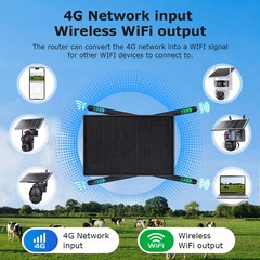 Solar 4G WiFi Router SIM Card Hotspot 20100mAh Battery Waterproof IP66 Outdoor