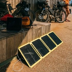 60W Foldable Waterproof Monocrystalline Solar Panel USB-C USB-A Camping