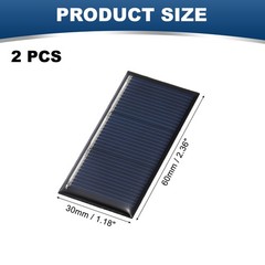 2pcs Mini 1.5V 0.24W 160mA Solar Panels for Photovoltaic Cells