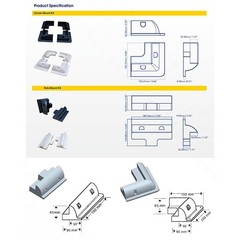 Solar Panel Corner Mounting Brackets Kit 7PCS Caravan Boat RV Vehicle Roof Mount