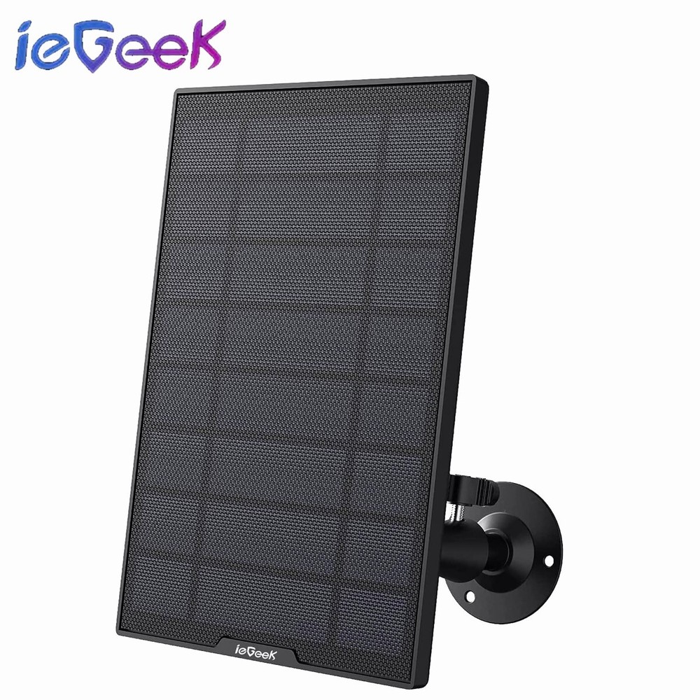 ieGeek Solar Panel for Security Camera CCTV ,Panel with 3m Micro USB Cable