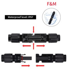 20 Pairs 30A Male Female M/F DIY Solar Panel Wire Cable Connectors Waterproof