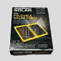 Thunderbolt solar 9w foldable solar panel. Slim construction for portability