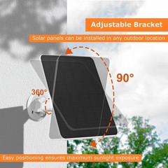 Rhorawill 6W Solar Panel for Security Camera & Outdoor Devices – 2 Pack