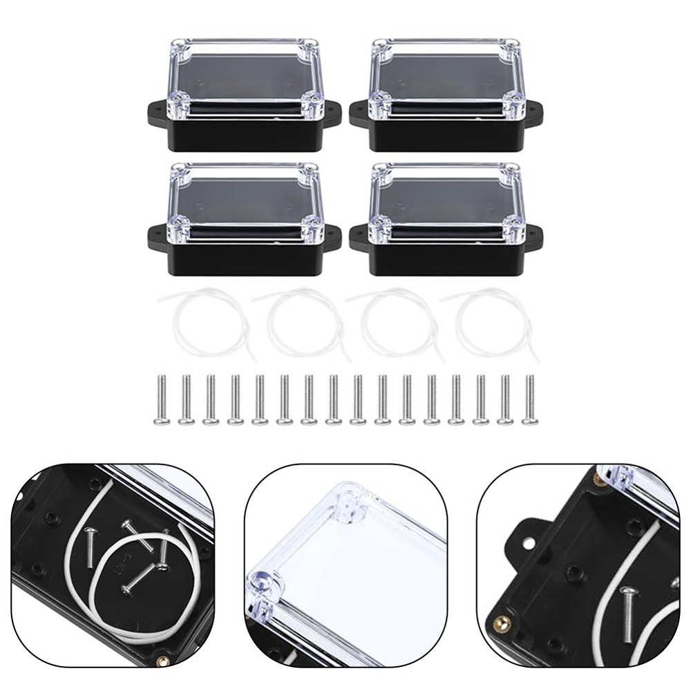 4 Pack Waterproof Junction Boxes 83 x 58 x 33 mm for Electronics Projects