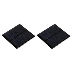 2 Pack Mini Solar Panel Cell 3V 210mA 0.63W 70mm x 70mm for DIY Project