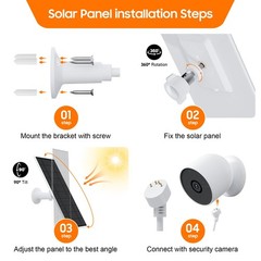 Solar Panel for Google Nest Camera, 2Pack Upgraded Solar Power Charger for Go…