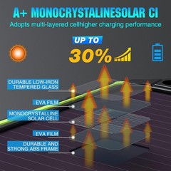 10W 12V Solar Battery Charger Maintainer PRO, Built-in Smart MPPT Charge Cont…