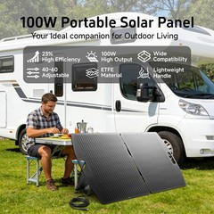 100W Portable Solar Panel ETFE Foldable Solar Charger for Power Station Charging