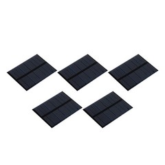 5Pack Mini Solar Panel Cell 5.5V 90mA 0.495W 70mm x 55mm for DIY Project