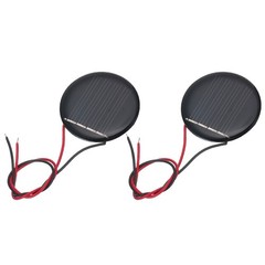 2 Mini 2V 0.07W 35mA Solar Panels for 36mm with 2 Cables