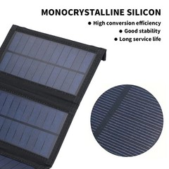 Foldable Solar Panel Charger 20W/50W/60W Portable USB 5V Monocrystalline