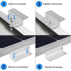 Complete 16-Pack Solar Mounting Kit – Aluminum Z Brackets for RV & Off-Grid Use