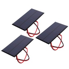 3Pcs Mini Solar Panels, DC 6V 1W Solar Cells Kit with 11.8in Cable, Mini Poly…