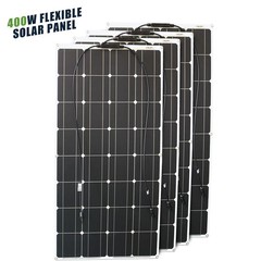 ASUNERGE Flexible Solar Panel 100W-600W Monocrystalline Waterproof 12V for RV