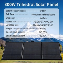 300W Portable ETFE Solar Panel Foldable for Power Station Charging Solar Charger