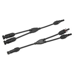 1 Pair Solar Panel Y Branch Parallel Cable 2 to 1 Solar Connectors