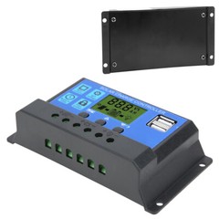 Solar Panel Controller LCD Battery Control USB Output 12V/24V 30A