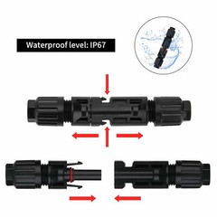 Waterproof Male Female M/F Wire Cable Connector Set for DIY Solar Panel 10 pairs