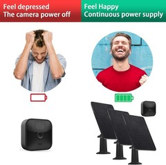 3 Pack Solar Panel Charger Compatible with All-New Blink Outdoor 4 (4th Gen)