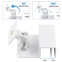 2Pack Gutter Mount for Solar Panel, No Drill Aluminum Alloy Bracket with 360°…