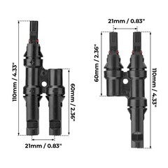 Solar Branch Connectors 2 to 1 Y Connector FMM+MFF 2 Pairs Solar Panel